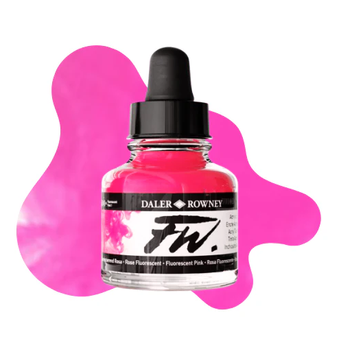 Daler Rowney Fw Ink Akrilik Mürekkep 29.5Ml Fluorescent Pınk 538