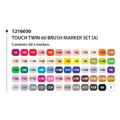 Touch Twin Brush Marker Set 60 Renk SET A