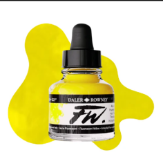 Daler Rowney Fw Ink Akrilik Mürekkep 29.5Ml Fluorescent Yellow 681
