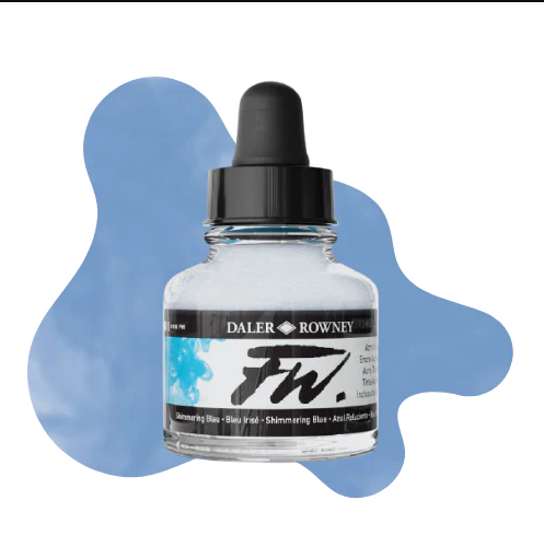 Daler Rowney Fw Ink Akrilik Mürekkep 29.5Ml Shımmerıng Blue 711