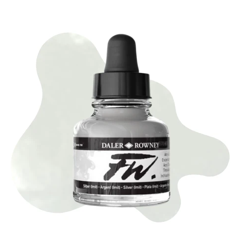 Daler Rowney Fw Ink Akrilik Mürekkep 29.5Ml Sılver (Imıt) 702