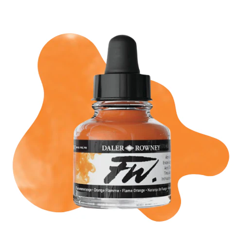 Daler Rowney Fw Ink Akrilik Mürekkep 29.5Ml Flame Orange 687