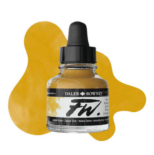 Daler Rowney Fw Ink Akrilik Mürekkep 29.5Ml Yellow Ochre 663