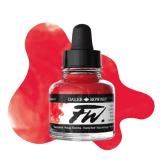Daler Rowney Fw Ink Akrilik Mürekkep 29.5Ml Flame Red 517