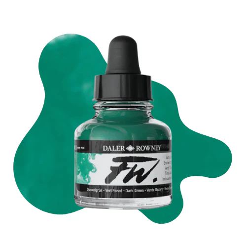 Daler Rowney Fw Ink Akrilik Mürekkep 29.5Ml Dark Green 326