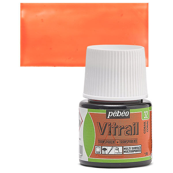 Pebeo Vitrail Cam Boyası 45 Ml Şişe Salmon 32