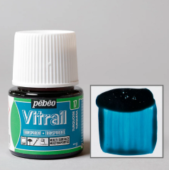 Pebeo Vitrail Cam Boyası 45 Ml Şişe Turquoise Blue 17