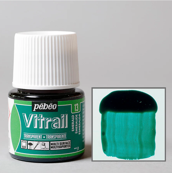 Pebeo Vitrail Cam Boyası 45 Ml Şişe Emerald 13