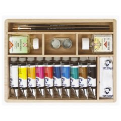 Talens Van Gogh Yağlı Boya Seti Ahşap Kutu Oil Colour Basic box