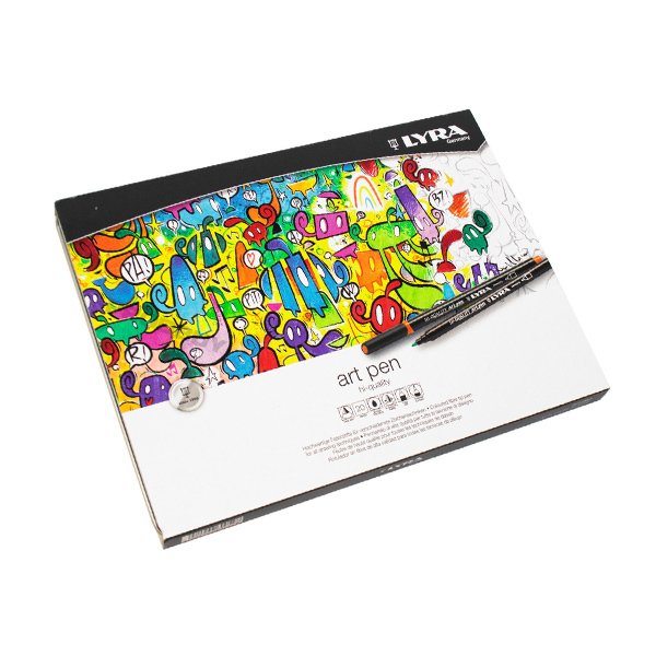 Lyra Hi-quality Art Pen Keçeli Kalem 20 Renk Metal Kutu