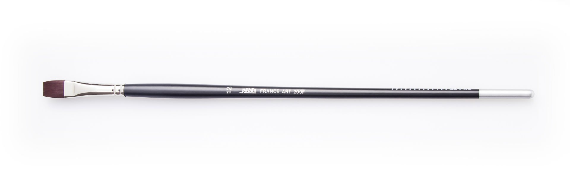 Pebeo 200F Sentetik Kıl Düz Kesik Uçlu Fırça  (Uzun Sap) No. 12