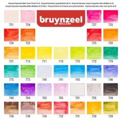 Bruynzeel Expression Watercolour Sulu Boya Kalem Seti 36'lı Teneke Kutu