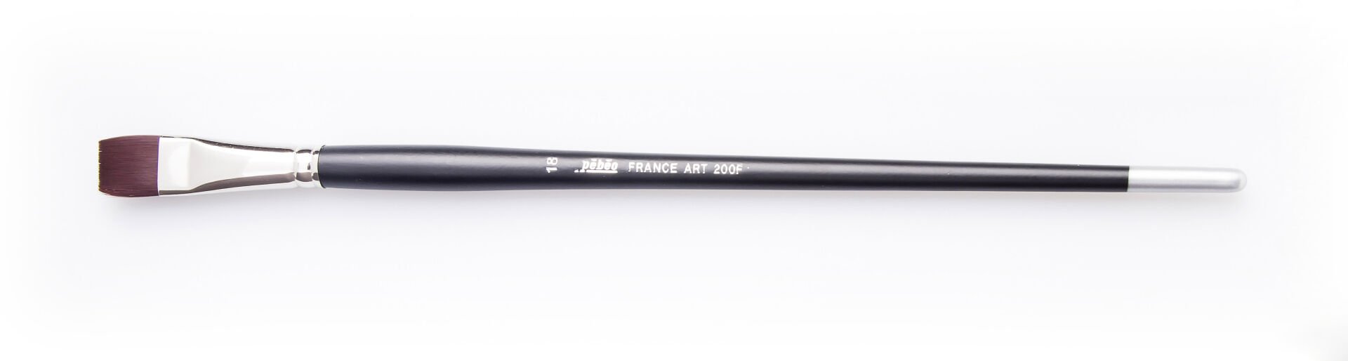 Pebeo 200F Sentetik Kıl Düz Kesik Uçlu Fırça  (Uzun Sap) No. 18
