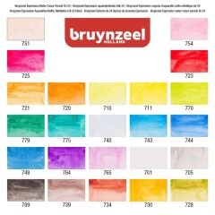 Bruynzeel Expression Watercolour Sulu Boya Kalem Seti 24'lü Teneke Kutu