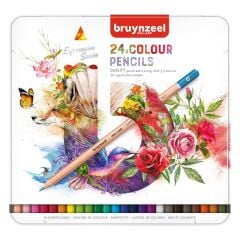 Bruynzeel Expression Kuru Boya Kalem Seti 24'lü Teneke Kutu