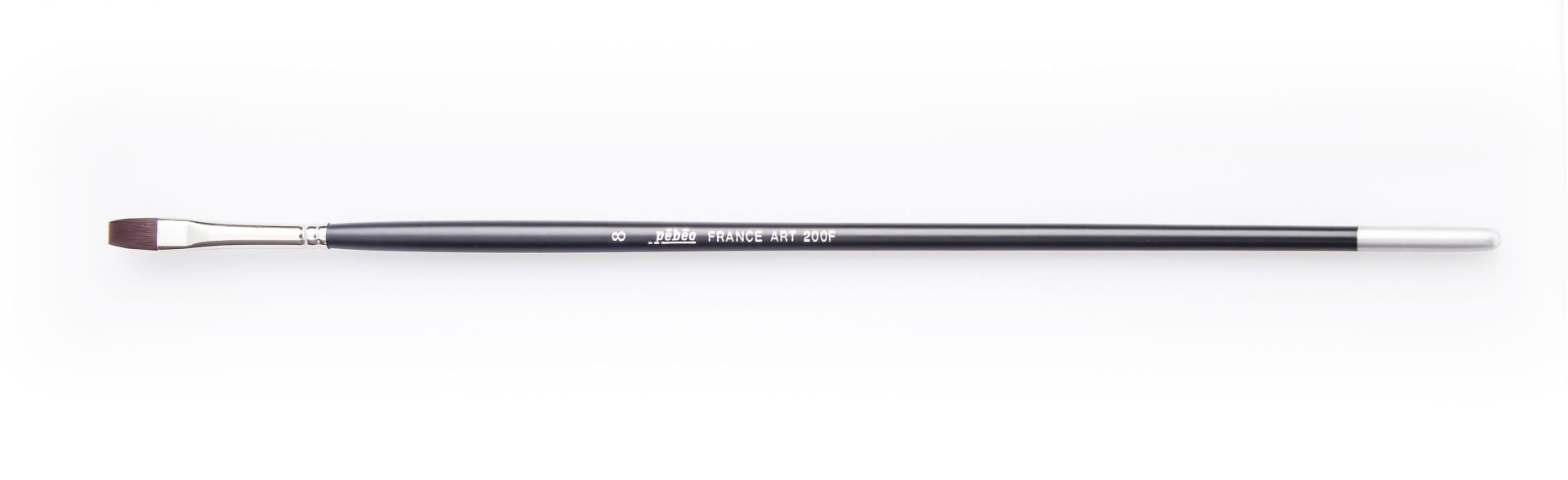 Pebeo 200F Sentetik Kıl Düz Kesik Uçlu Fırça  (Uzun Sap) No. 8