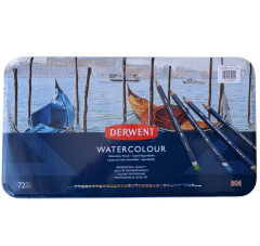 Derwent Watercolour Sulu Boya Kalem Seti 72'li Teneke Kutu