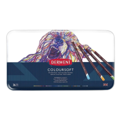 Derwent Coloursoft Boya Kalem Seti 36'lı Teneke Kutu