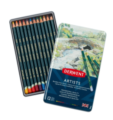 Derwent Artist Kuru Boya Kalem Seti 12'li Teneke Kutu